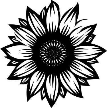Çiçek - minimalist ve düz logo - vektör illüstrasyonu