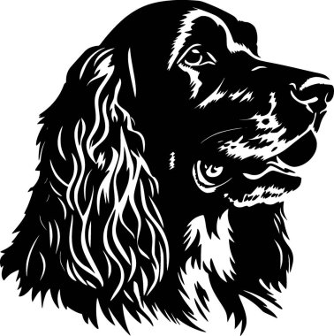 Cocker spaniel - yüksek kaliteli vektör logosu - t-shirt grafiği için ideal vektör çizimi