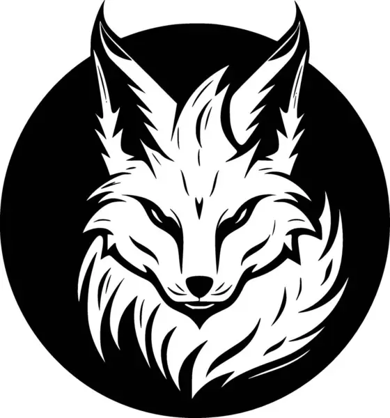Fox Logotipo Minimalista Plana Ilustração Vetorial — Vetor de Stock