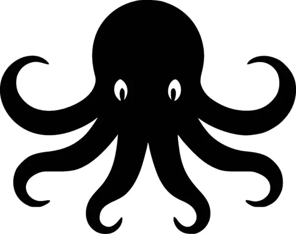 Octopus 高品質のベクターロゴ Tシャツグラフィックに最適なベクターイラスト — ストックベクタ