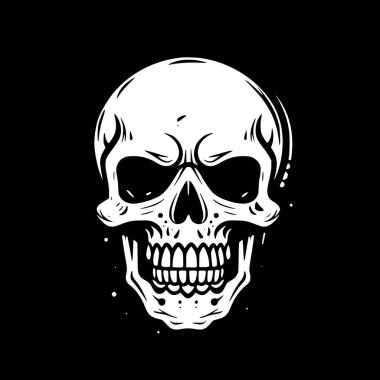 Skull - minimalist and simple silhouette - vector illustration clipart