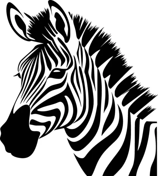Zebra Минималистский Плоский Логотип Векторная Иллюстрация — стоковый вектор