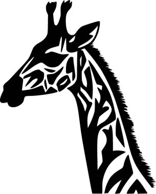Giraffe - minimalist and simple silhouette - vector illustration clipart