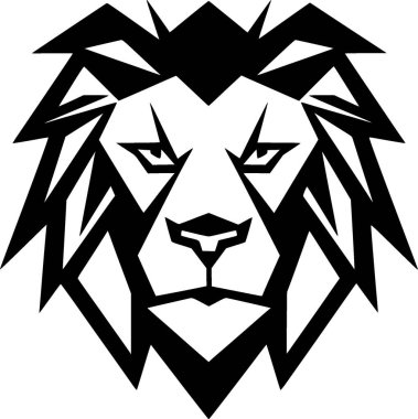 Aslan - yüksek kalite vektör logosu - t-shirt grafiği için ideal vektör çizimi