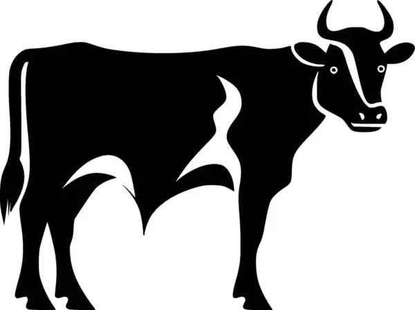 stock vector Cow - minimalist and simple silhouette - vector illustration