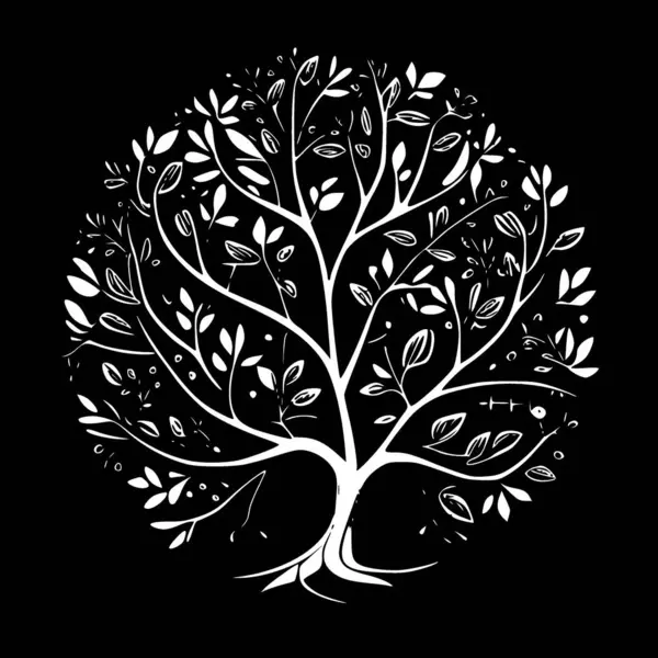 Elämän Puu Korkealaatuinen Vektorin Logo Vektorin Kuvitus Ihanteellinen Paidan Graafiseen vektorigrafiikoita
