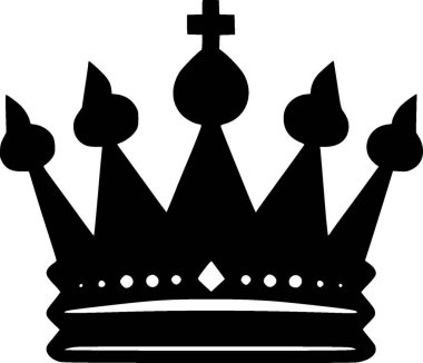 Crown - minimalist ve düz logo - vektör illüstrasyonu