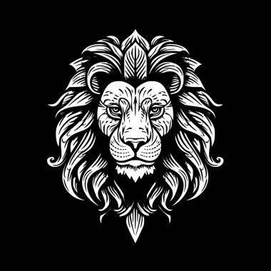 Aslan - yüksek kalite vektör logosu - t-shirt grafiği için ideal vektör çizimi