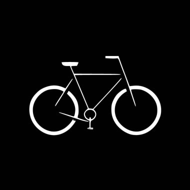 Bisiklet - siyah ve beyaz izole edilmiş ikon - vektör illüstrasyonu