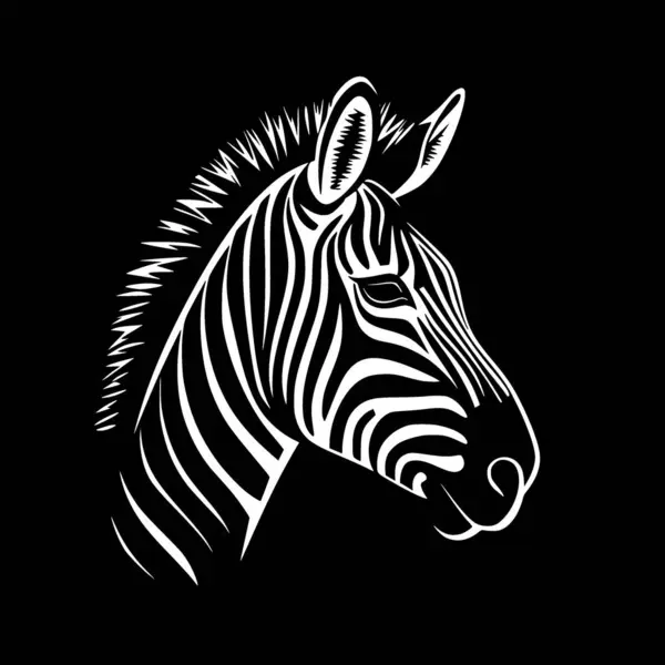 Zebra Minimalist Simple Silhouette Vector Illustration — Stock Vector