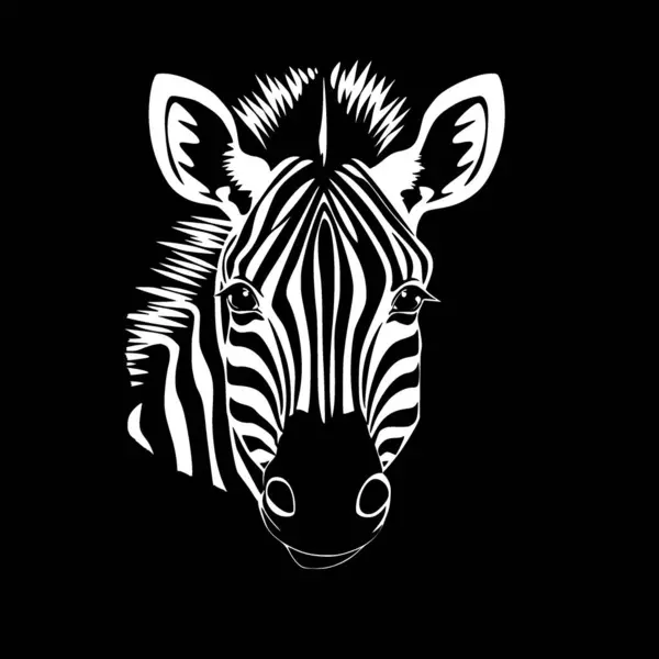 Bebê Zebra Silhueta Minimalista Simples Ilustração Vetorial — Vetor de Stock