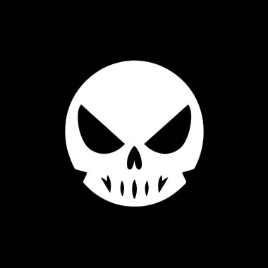 Death - black and white vector illustration clipart