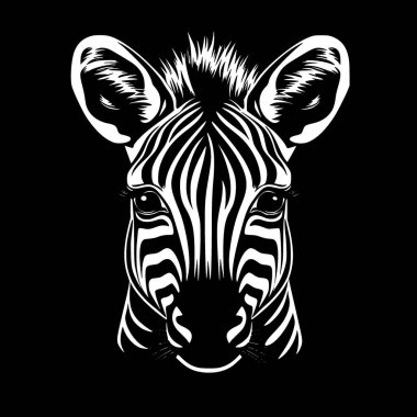 Zebra bebek - minimalist ve düz logo - vektör illüstrasyonu