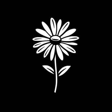 Daisy - minimalist ve düz logo - vektör illüstrasyonu