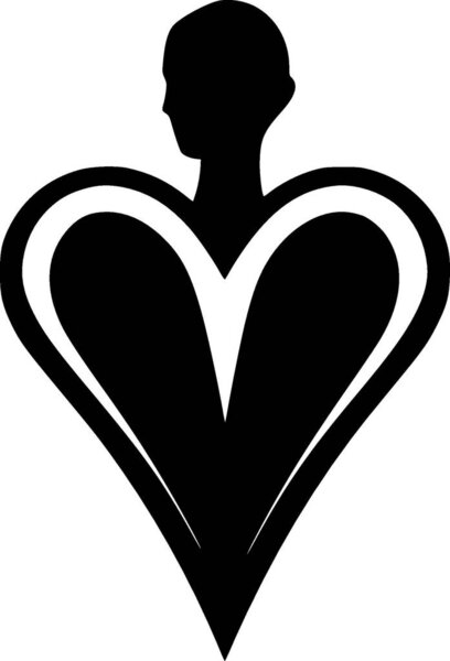 Сердце - минималистский и плоский логотип - векторная иллюстрация