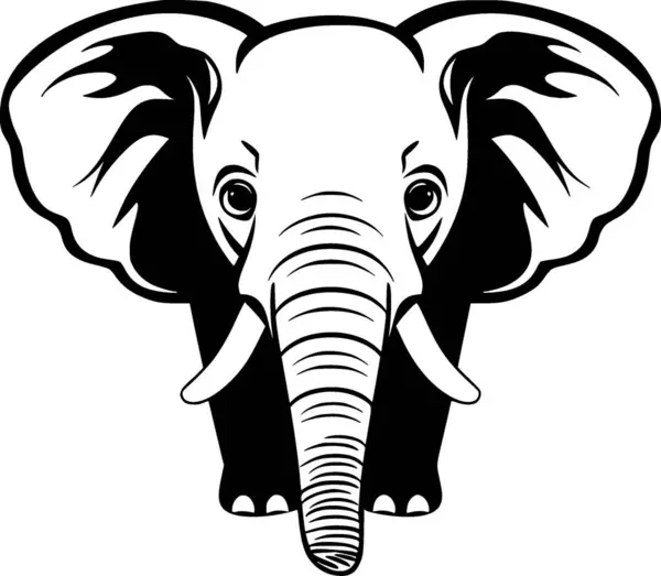 Bebê Elefante Logotipo Minimalista Plana Ilustração Vetorial — Vetor de Stock
