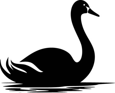 Swan - yüksek kaliteli vektör logosu - t-shirt grafiği için ideal vektör çizimi