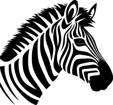 Zebra - yüksek kaliteli vektör logosu - t-shirt grafiği için ideal vektör çizimi