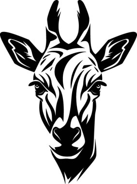 Zürafa - yüksek kaliteli vektör logosu - t-shirt grafiği için ideal vektör illüstrasyonu