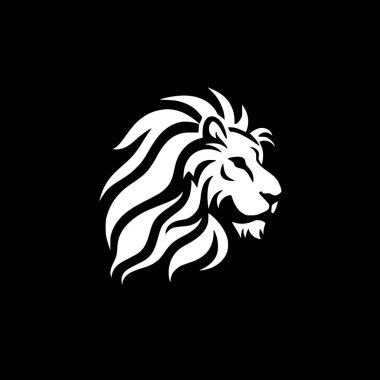 Lion - minimalist and simple silhouette - vector illustration clipart