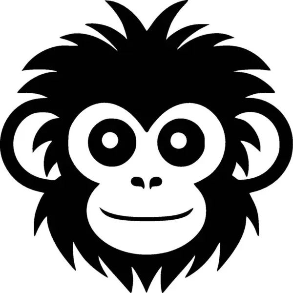 원숭이 고품질 티셔츠 그래픽에 이상적인 일러스트레이션 — 스톡 벡터