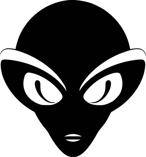 stock vector Alien - minimalist and simple silhouette - vector illustration