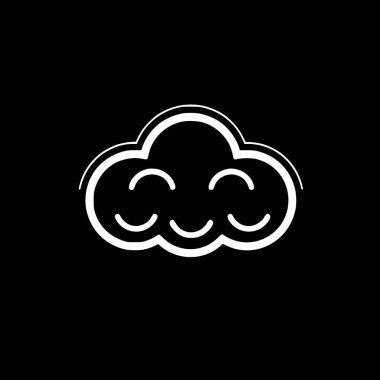 Cloud - minimalist and flat logo - vector illustration clipart