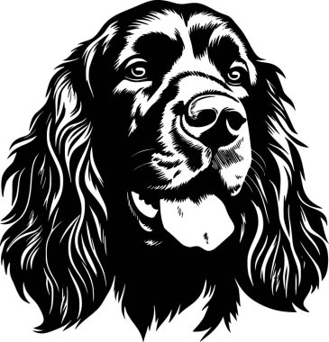 Cocker spaniel - yüksek kaliteli vektör logosu - t-shirt grafiği için ideal vektör çizimi