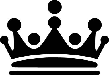 Crown - minimalist ve düz logo - vektör illüstrasyonu