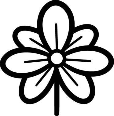 Daisy - minimalist ve düz logo - vektör illüstrasyonu