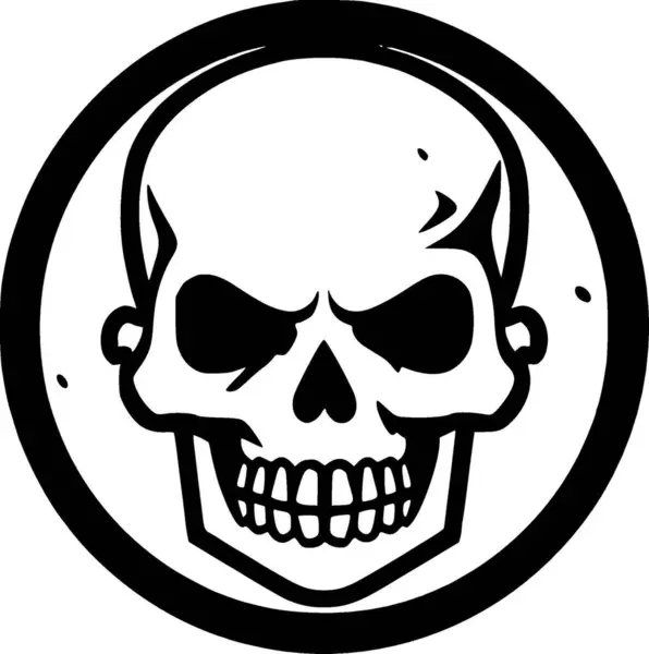stock vector Skull - minimalist and flat logo - vector illustration