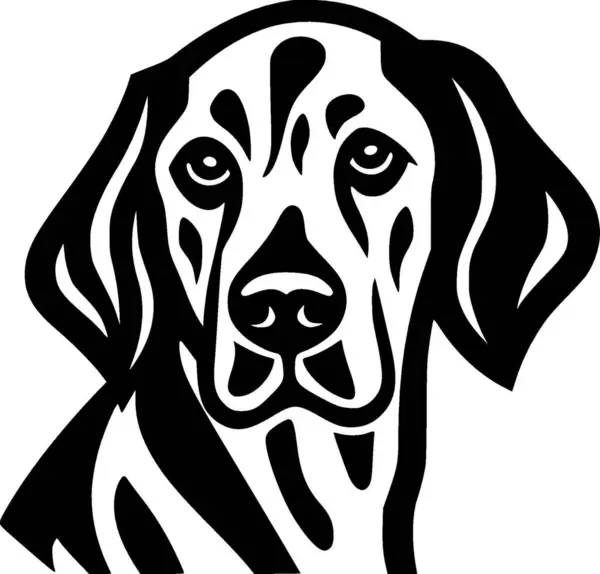 stock vector Dalmatian - black and white isolated icon - vector illustration