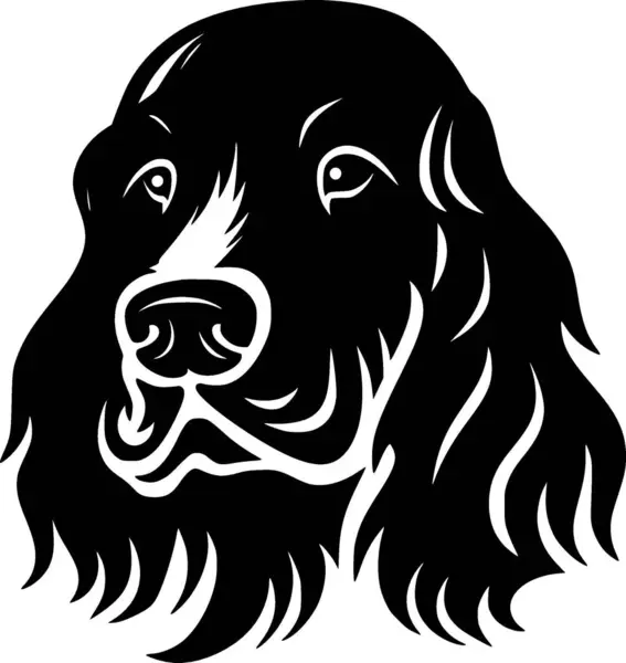 stock vector Dog - black and white isolated icon - vector illustration