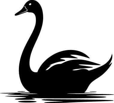 Swan - yüksek kaliteli vektör logosu - t-shirt grafiği için ideal vektör çizimi