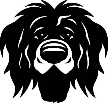 Köpek - minimalist ve düz logo - vektör illüstrasyonu