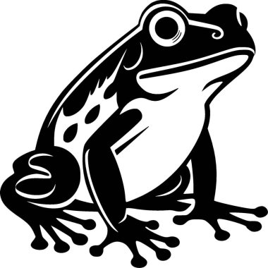 Frog - minimalist and simple silhouette - vector illustration clipart