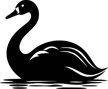 Swan - yüksek kaliteli vektör logosu - t-shirt grafiği için ideal vektör çizimi