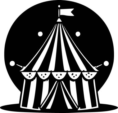 Circus - minimalist and flat logo - vector illustration clipart