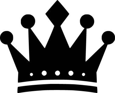 Crown - minimalist ve düz logo - vektör illüstrasyonu