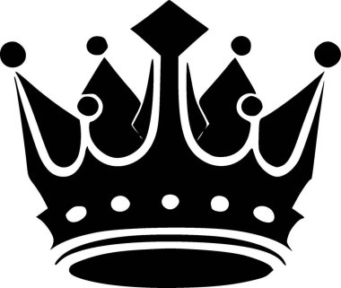 Crown - minimalist ve düz logo - vektör illüstrasyonu