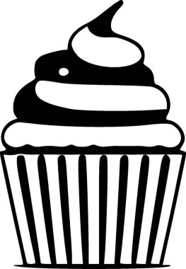 Cupcake - yüksek kaliteli vektör logosu - t-shirt grafiği için ideal vektör çizimi