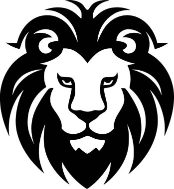 Lion - minimalist and flat logo - vector illustration clipart