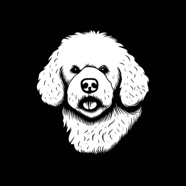 Bichon frise - minimalist ve basit siluet - vektör illüstrasyonu