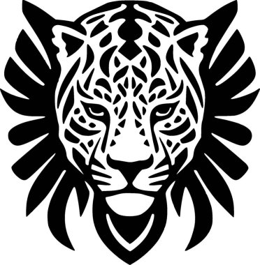 Leopar - yüksek kaliteli vektör logosu - t-shirt grafiği için ideal vektör çizimi