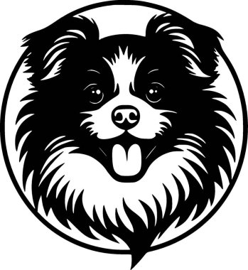 Pomeranian - yüksek kaliteli vektör logosu - t-shirt grafiği için ideal vektör çizimi