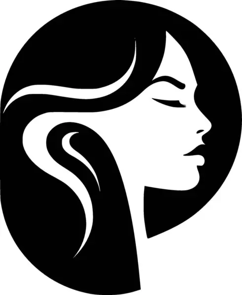 Sort Kvinde Høj Kvalitet Vektor Logo Vektor Illustration Ideel Til – Stock-vektor