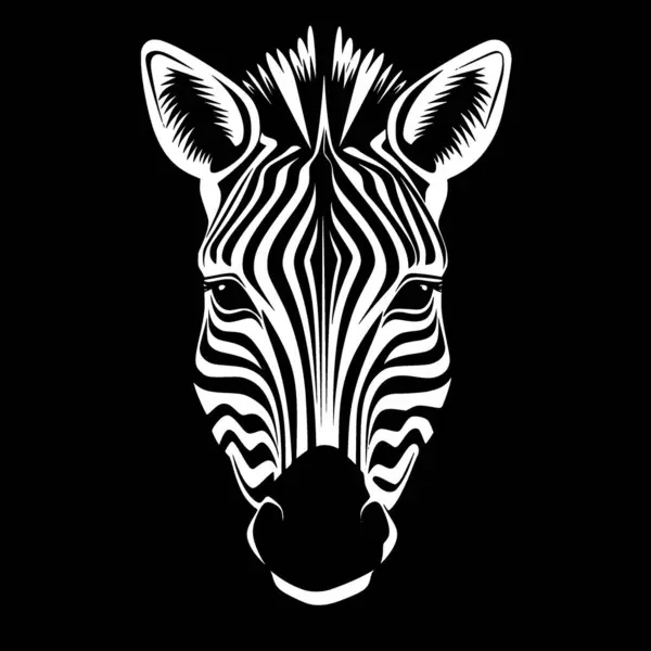 Zebra Минималистский Простой Силуэт Векторная Иллюстрация — стоковый вектор