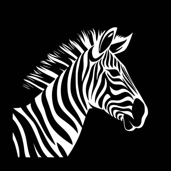 Zebra Минималистский Плоский Логотип Векторная Иллюстрация — стоковый вектор