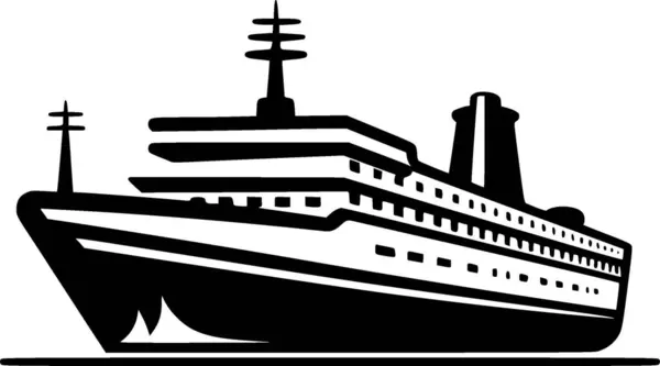 Crucero Silueta Minimalista Simple Ilustración Vectorial — Vector de stock