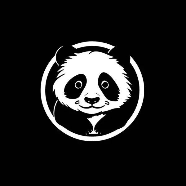 Панда Мінімалістичний Плоский Логотип Векторні Ілюстрації — стоковий вектор